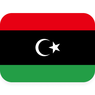 Libya country map or flag icon