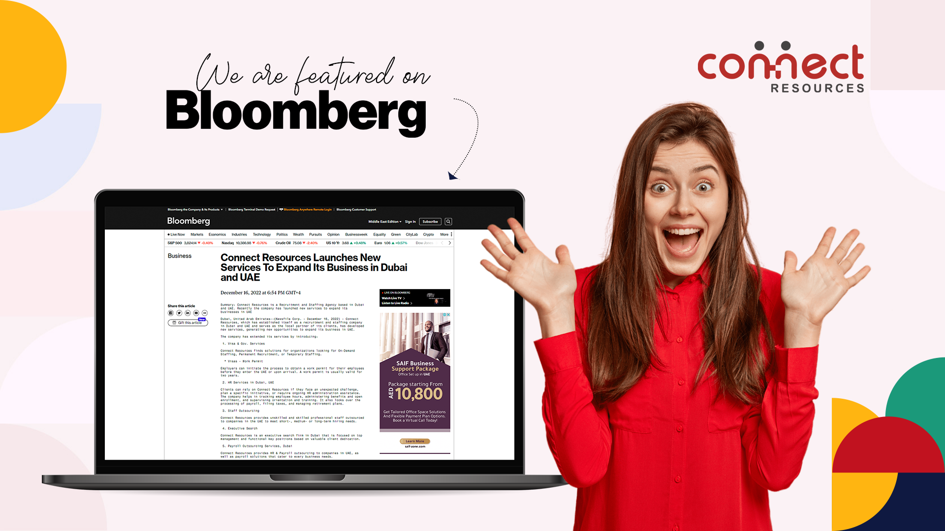 Connect Resources has been featured in Bloomberg